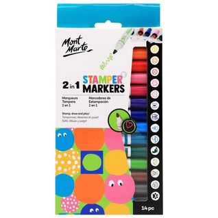 2 in 1 Stamper Markers 14pc/二合一印章马克笔14件套