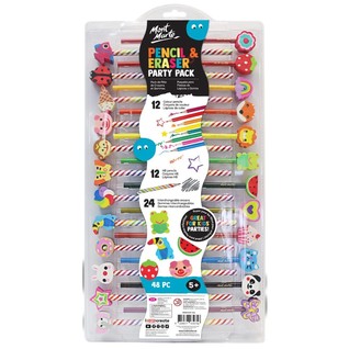 Pencil and Eraser Set 48pc/橡皮彩帽绘画铅笔礼品装