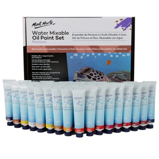 Water Mixable Oil Paint Set Premium 36pc x 18ml (0.6oz)/水调油画颜料36色18ml