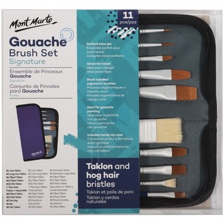 Gouache Brush Set Signature 11pc/水粉画笔11件套（含画包）