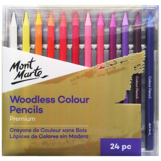 Woodless Colour Pencils Premium 24pc/24色无木彩铅