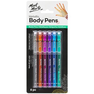 Metallic Body Pens Signature 6pc/人体彩绘马克笔金属色6支装