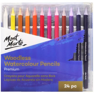 Woodless Watercolour Pencils Premium 24pc/24色无木水溶彩铅