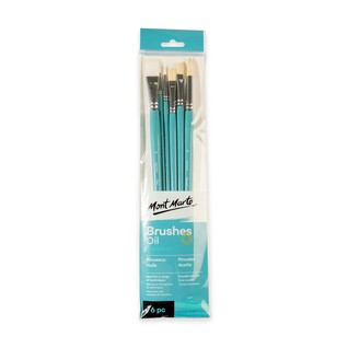 Oil Brushes Signature 6pc/专业油画笔6支套（2支扁峰+1支扁圆峰+3支圆峰）