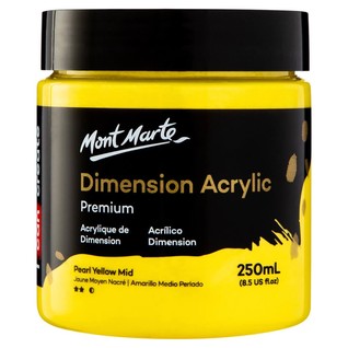 Dimension Acrylic Premium 250ml (8.5 US fl.oz) - Pearl Yellow Mid/250ml高塑型丙烯珠光黄(支)