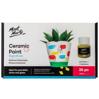 Ceramic Paint Signature 26 x 20ml (0.7 US fl.oz)/24色20ML陶瓷画+2个陶瓷画助剂