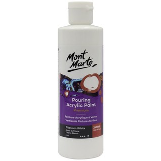 Pouring Acrylic Paint Premium 240ml (8.12 US fl.oz) - Titanium White/240ML流动丙烯钛白(瓶)