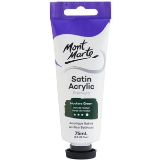 Satin Acrylic Paint Premium 75ml (2.5 US fl.oz) Tube - Hookers Green/75ML丙烯-胡克绿(Satin丝光系列)(支)