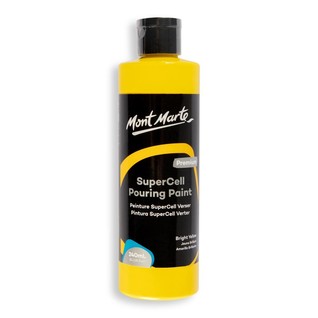 SuperCell Pouring Paint Premium 240ml (8.1 US fl.oz) - Bright Yellow/240ml新型流动丙烯亮黄(瓶)
