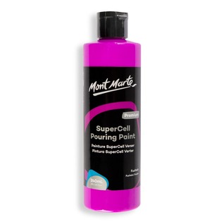 SuperCell Pouring Paint Premium 240ml (8.1 US fl.oz) - Fuchsia/240ml新型流动丙烯品红(瓶)
