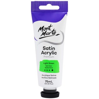 Satin Acrylic Paint Premium 75ml (2.5 US fl.oz) Tube - Light Green/75ML丙烯-浅绿(Satin丝光系列)(支)