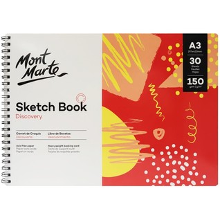 Sketch Book Discovery A3 (11.7 x 16.5in) 30 Sheets 150gsm/A3素描本PP封面螺装150克30页(本)