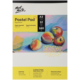 Pastel Pad 4 colours Signature 12 Sheet 180gsm A3 297 x 420mm (11.7 x 16.5in)/A3绘画本180克12页（粉/油画棒/彩铅）(本)