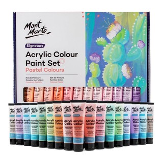 Acrylic Colour Pastel Paint Set Signature 48pc x 36ml (1.2 US fl.oz)/48色36ml马卡龙色丙烯颜料套装