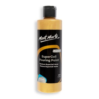 SuperCell Pouring Paint Premium 240ml (8.1 US fl.oz) - Gold/240ml新型流动丙烯金色(瓶)