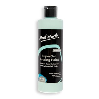 SuperCell Pouring Paint Premium 240ml (8.1 US fl.oz) - Light Aquamarine/240ml新型流动丙烯浅海蓝色(瓶)