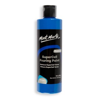 SuperCell Pouring Paint Premium 240ml (8.1 US fl.oz) - Navy Blue/240ml新型流动丙烯海军蓝(瓶)