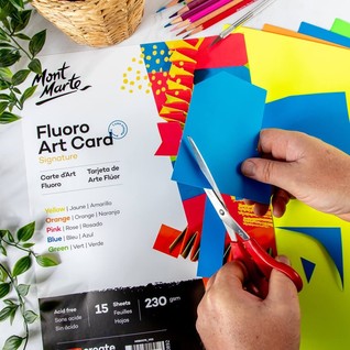 Fluoro Art Card Signature A3 230gsm/A3荧光彩卡纸230克15页