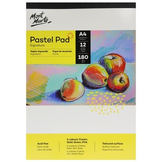 Pastel Pad 4 colours Signature 180gsm 12 Sheet A4 210 x 297mm (8.3 x 11.7in)/A4绘画本180克12页（粉/油画棒/彩铅）(本)