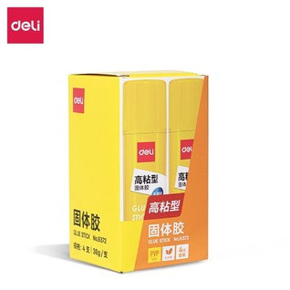 得力6372固体胶(白)(4支/盒)