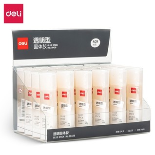 得力53408三角形固体胶(透明)(13g/支)