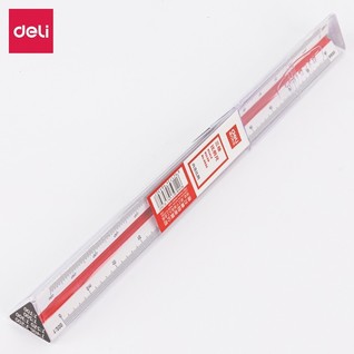 得力8930三棱比例尺30cm(白)(只)