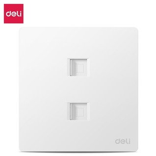 得力LX906-23B_双电脑(六类)_CPP袋装(珍珠白)(个)
