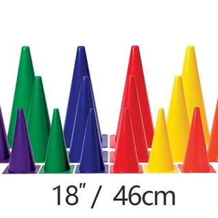 塑料46cm标志桶12个装Plastic Marker Cones 18inch/46cm Set of 12  Green 绿色