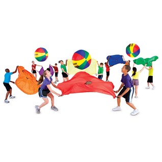 防撕裂彩虹伞6个装（适合搭配笼球）Anti-Tear Rainbow  Parachute Set of 6  