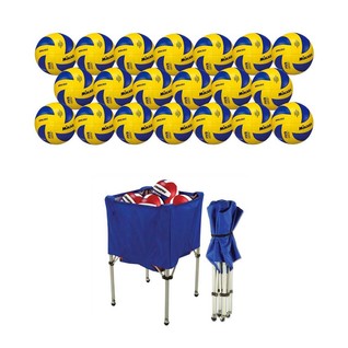 米卡萨5号排球V360W和收纳车套装Mikasa Size 5 V360W Volleyball and Cart Set  