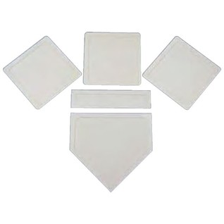 简易垒包投手板套装White Baseball Rubber Base Set  